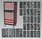 14 Drawer Topchest & Rollcab Combination with 1231pc Tool Kit - Click Image to Close